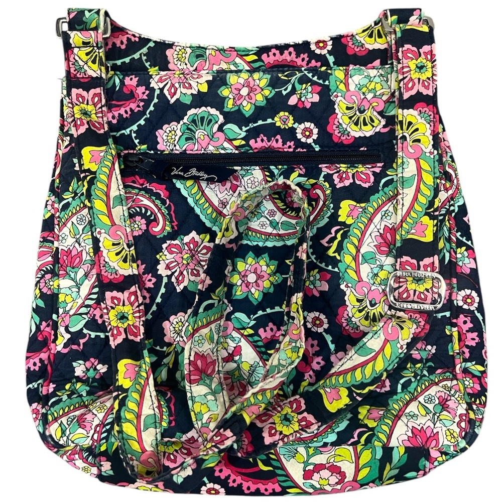 Vera Bradley Pink and Navy Crossbody Bags with Paisley Design - Picture 8 of 8